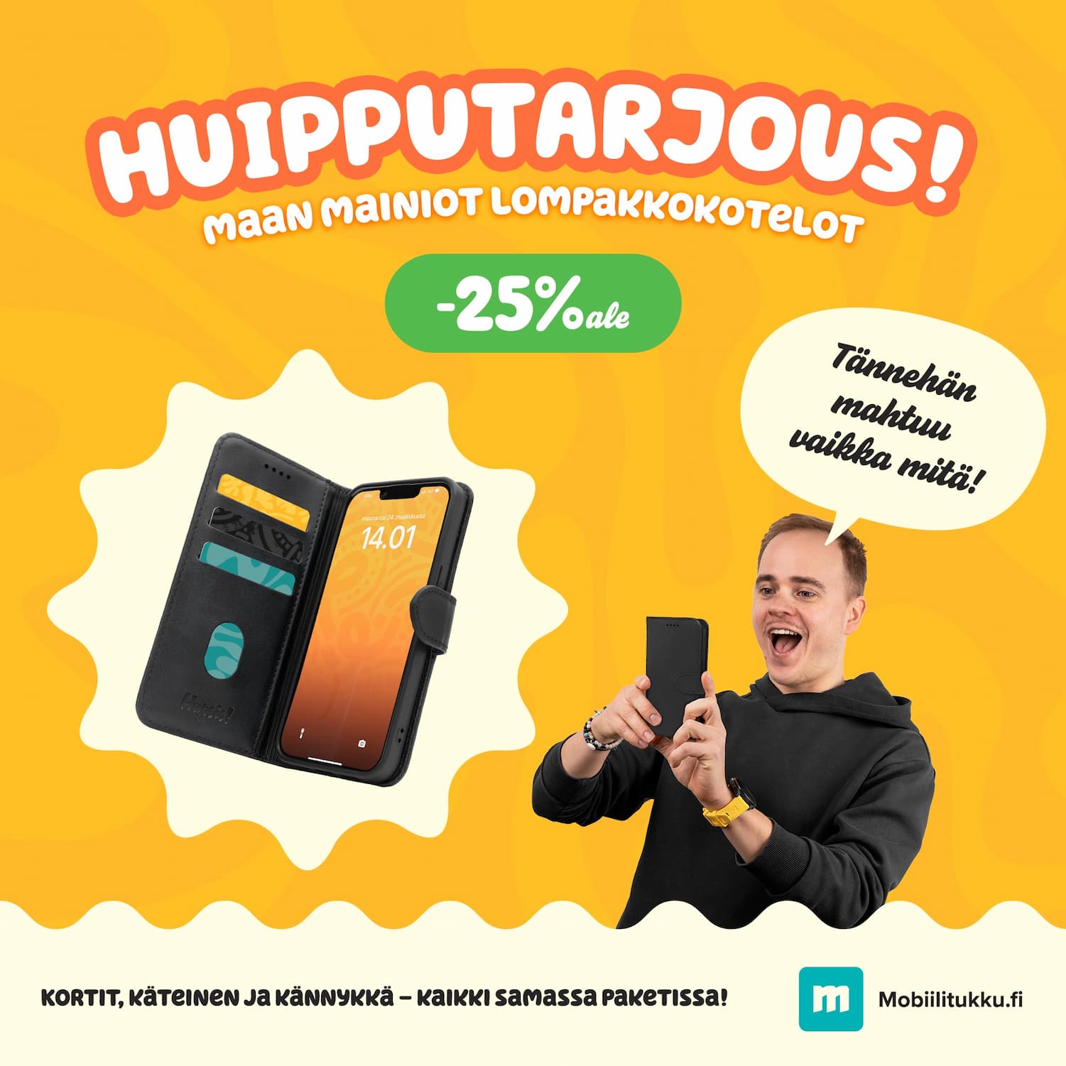 Parhaat lompakko suojakotelot -25% alessa