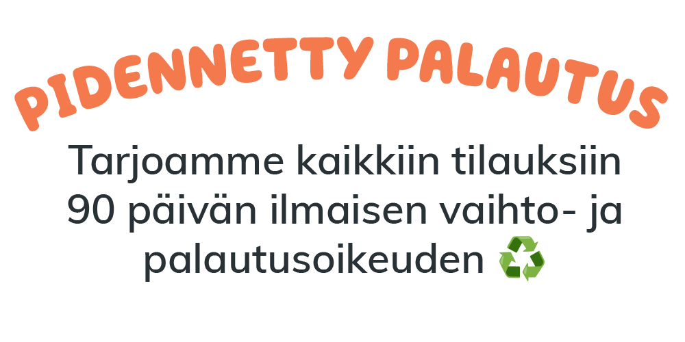 Pidennetty palautus: 90 päivää kaikkiin tilauksiin