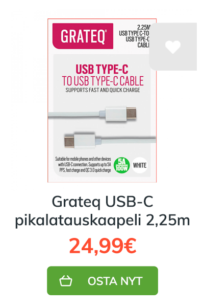 Grateq pikalatauskaapeli 2,25m