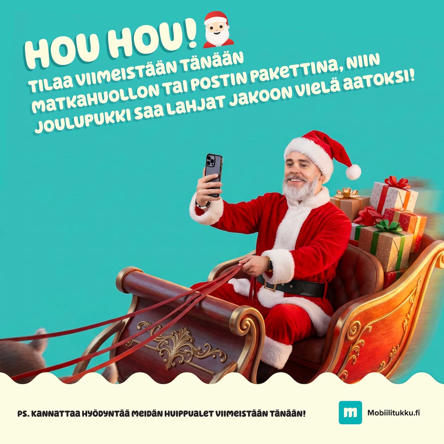 Tilaa viimeistään tänään ja lähetys kerkeää varmasti jouluksi perille