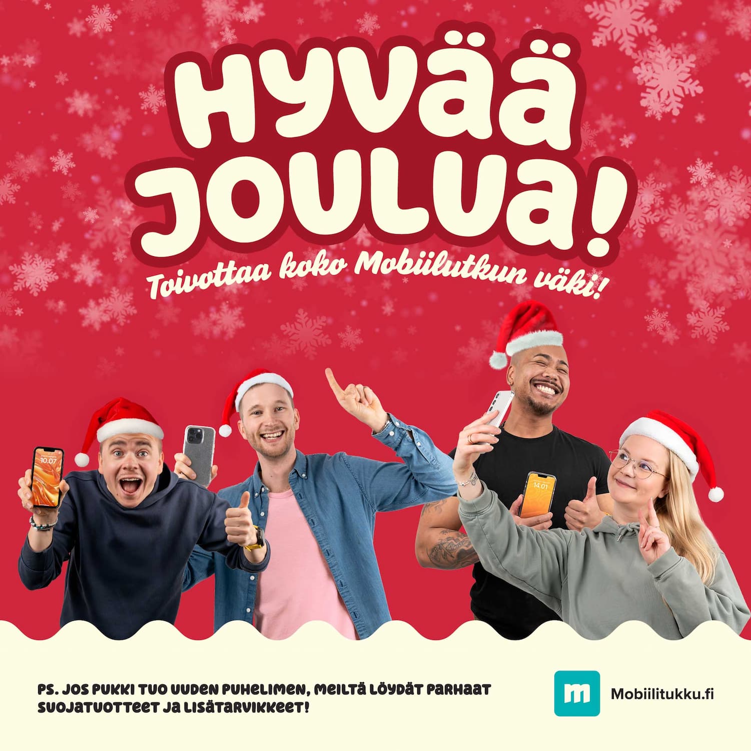 Hyvää joulua toivottaa Mobiilitukun väki