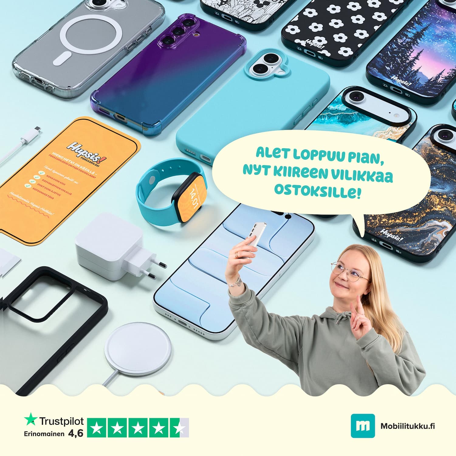 Alet loppuu pian, nyt kiireen vilkkaa ostoksille