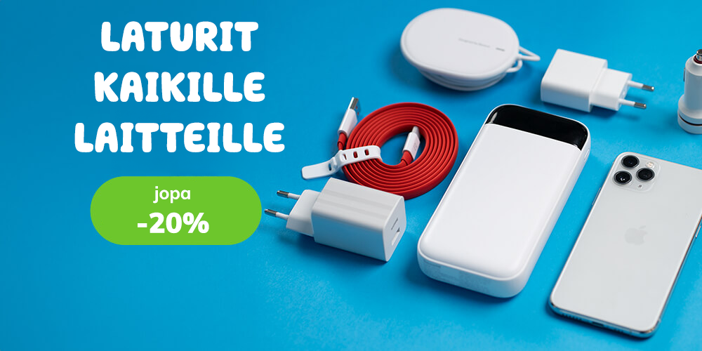 Laturit kaikille laitteille jopa -20%