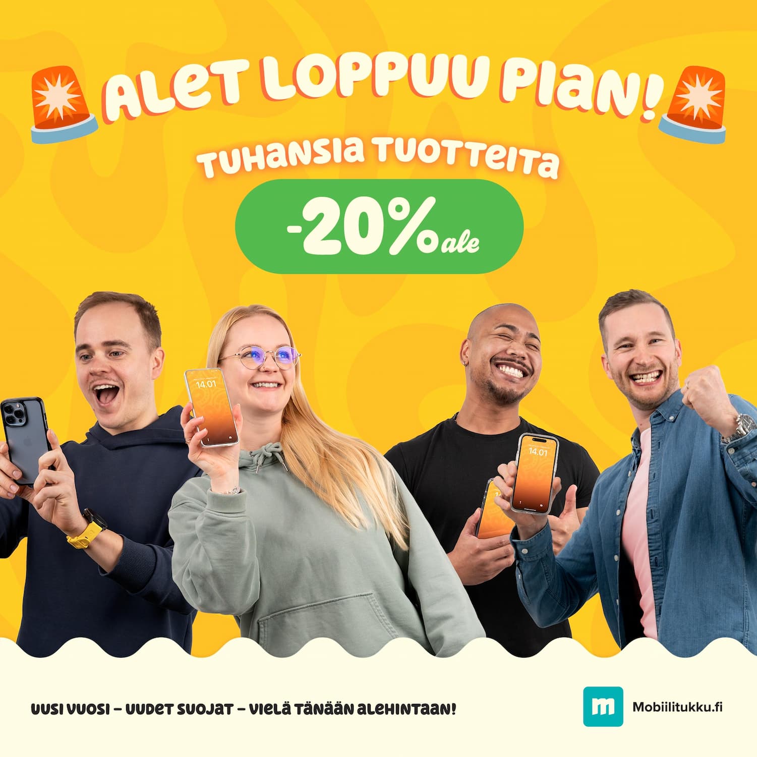 Alet loppuu pian - säästä -20%