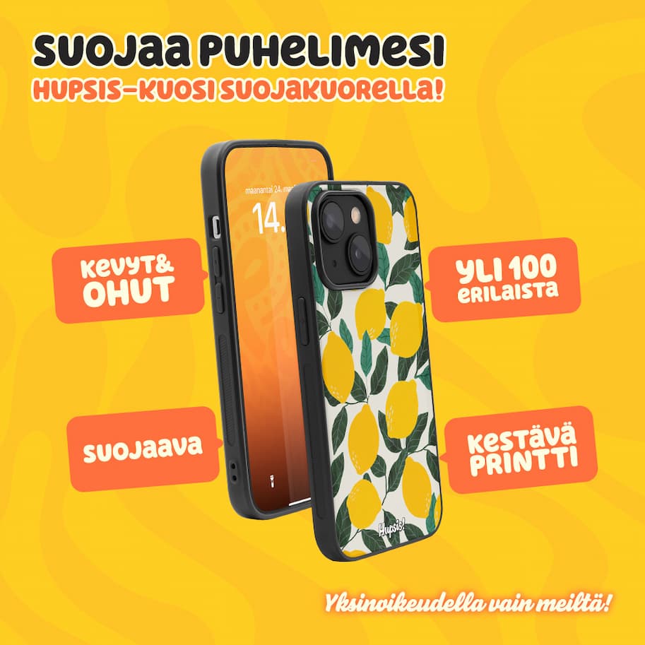 Hupsis kuosi suojakuoret - vain Mobiilitukusta