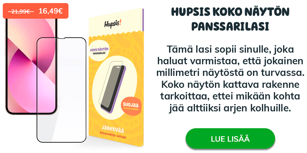 Hupsis Koko näytön panssarilasi