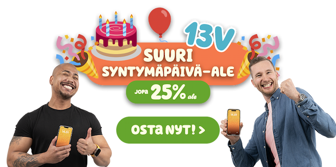 Suuri syntymäpäivä ale - katso alehinnat