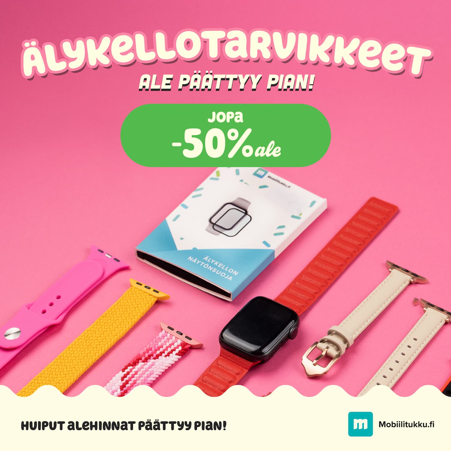 Monipuoliset älykellotarvikkeet jopa -30% alehinnalla