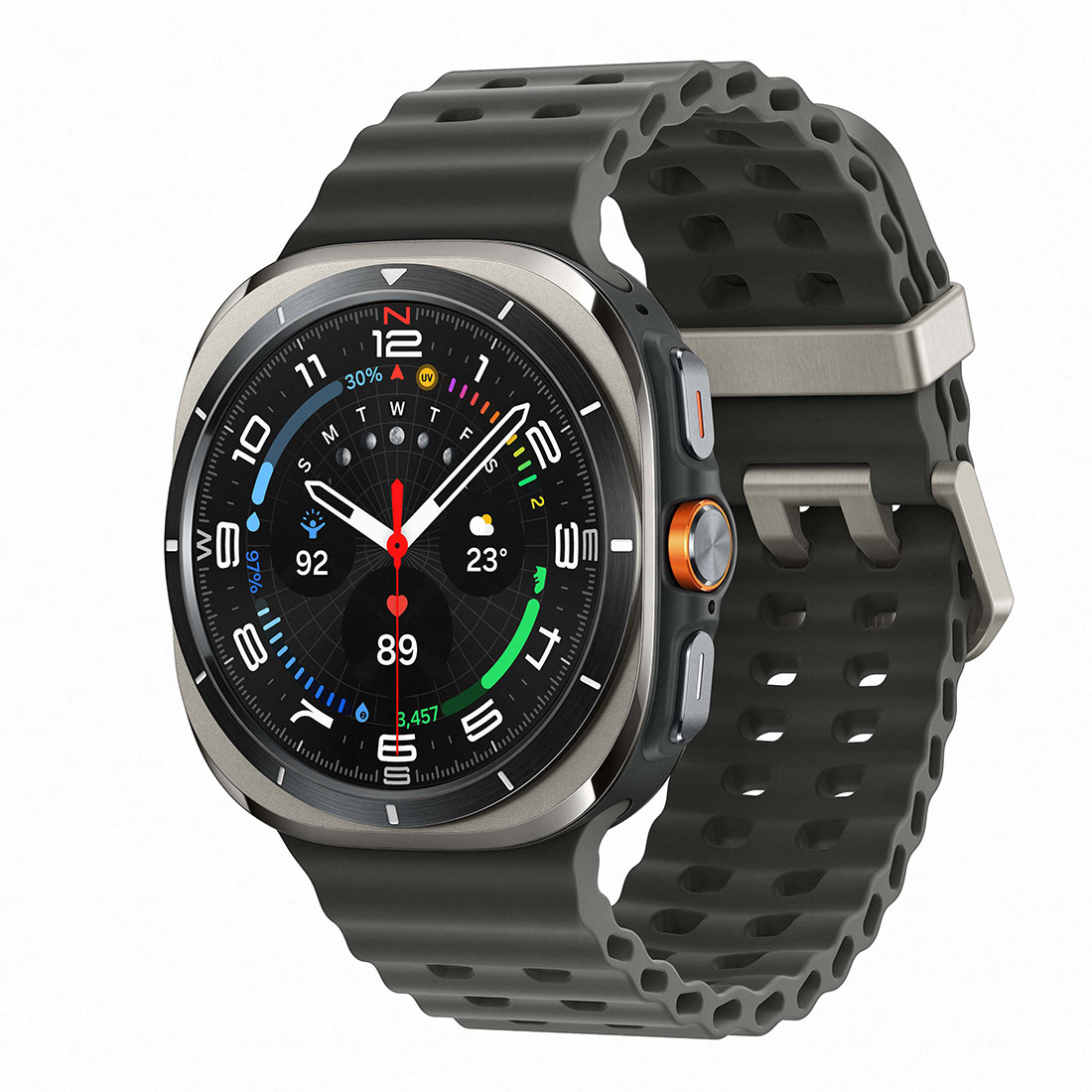 Image of Samsung Galaxy Watch Ultra LTE 47mm Titanium Silver w/ Dark Grey Marine Band SM-L705FZTAXSA