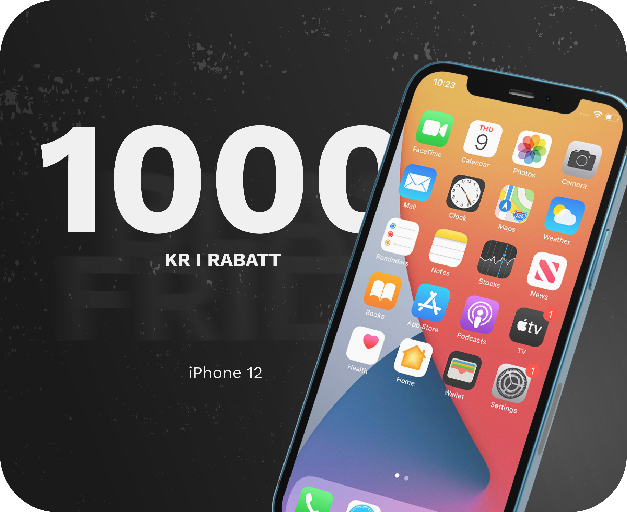 1000 kr rabatt på iPhone 12 