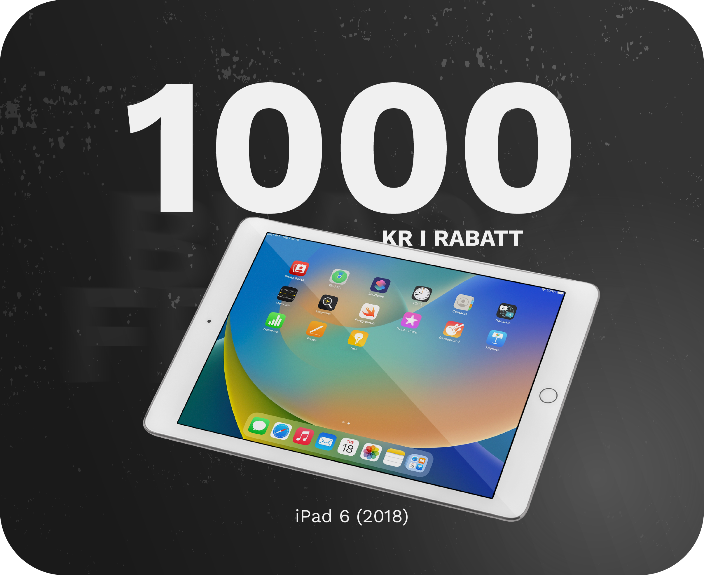 1000 kr avslag på iPad 6