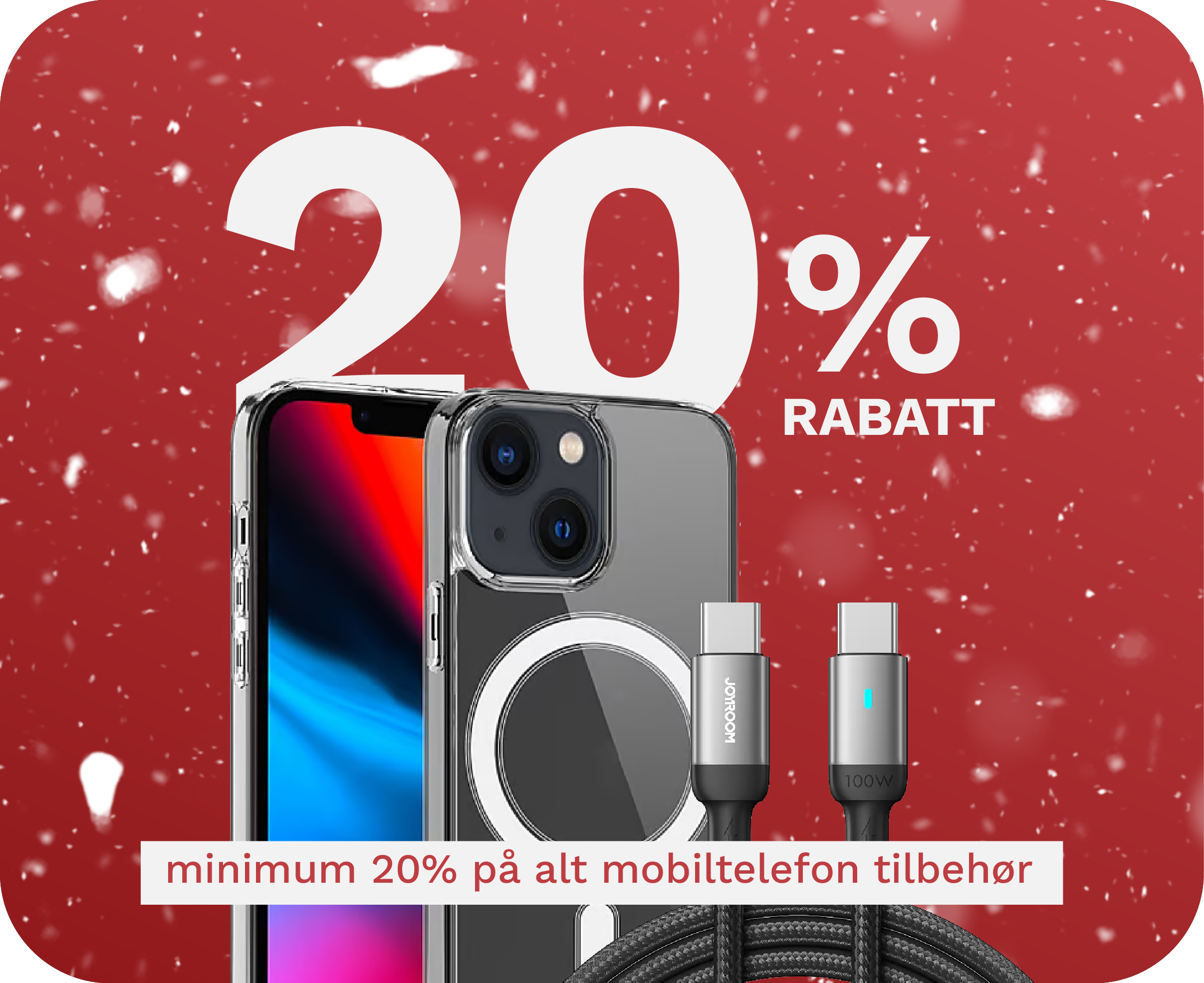 20% på mobiltelefontilbehør