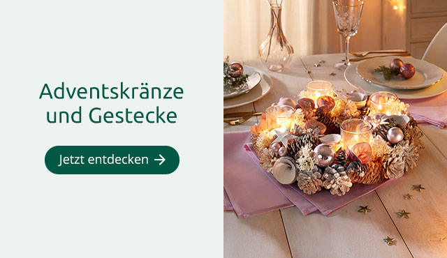 Adventskränze und Gestecke