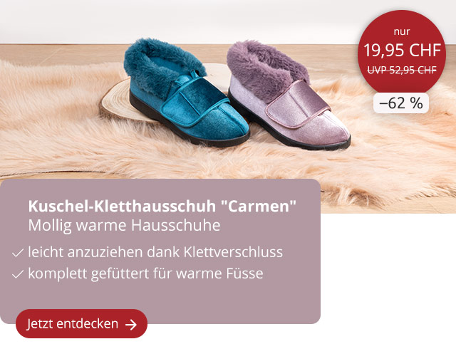 Kuschel-Kletthausschuh 