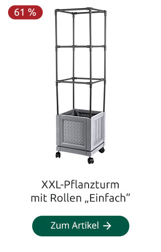 XXL-Pflanzturm mit Rollen Einfach