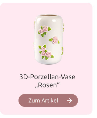 3D-Porzellan-Vase „Rosen“