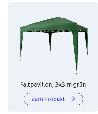 Faltpavillon, 3x3 m grün