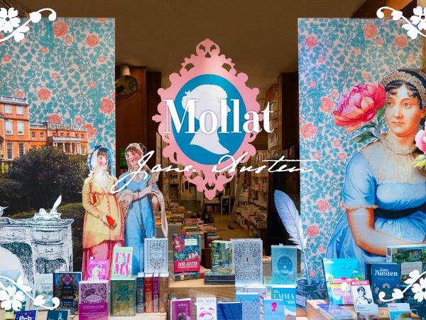 Jane Austen 250 anniversaire vitrine Mollat