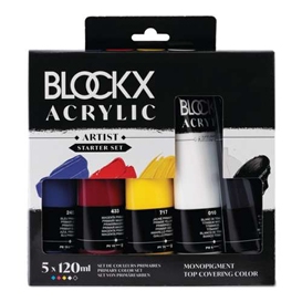  Blockx - Acrylic Artist, Set di colori acrilici primari