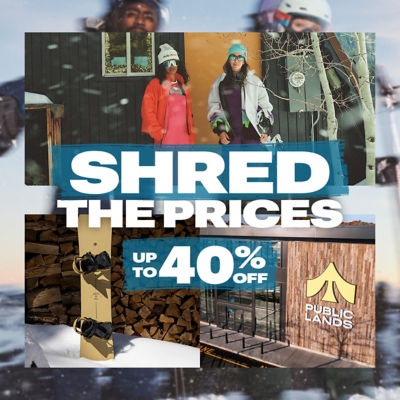 Shred the prices. Up to 40% off.