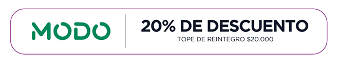 modo | 20% de descuento | tope de reintegro $20.000