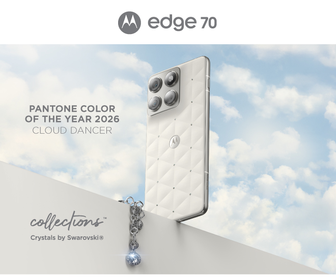 edge 70 | pantone color of the year 2026 cloud dancer | collections tm Crystals by Swarovski ®