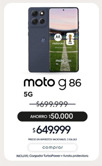 moto g 86 5G $649.999 | comprar
