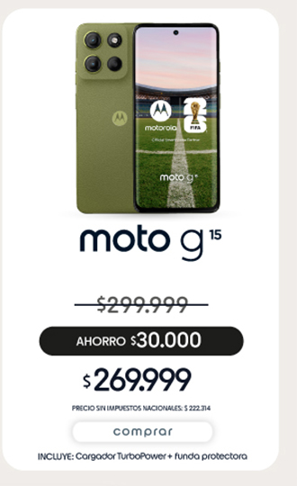 moto g15 $269.999 | comprar
