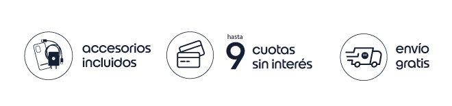 Accesorios incluidos | 9 cuotas sin interés | envío gratis