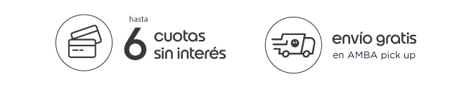 Hasta 6 cuotas sin interés | envío gratis en AMBA pick up