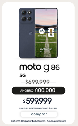 moto g 86 5g $599.999 | comprar