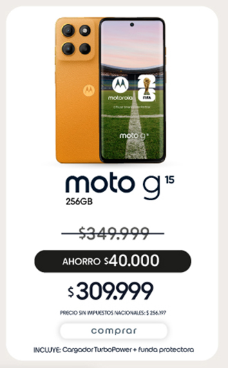moto g15 $309.999 | comprar