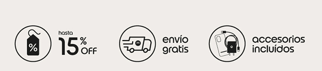hasta 15% off | envío gratis | accesorios incuidos