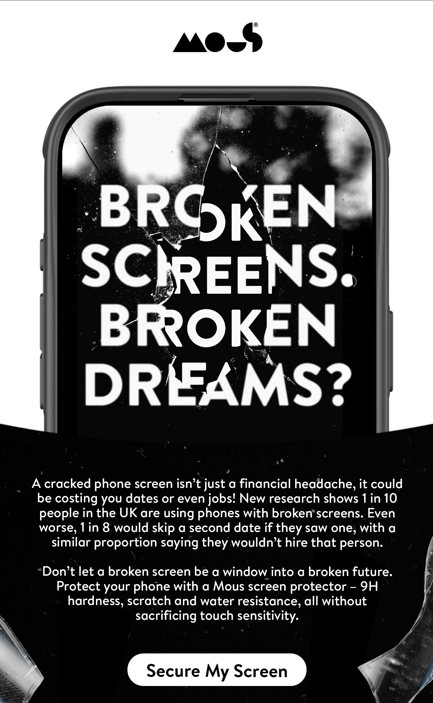 Broken screens, broken dreams 