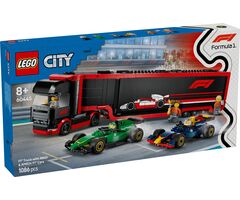 LEGO City F1 Truck With RB20 & AMR24 F1 Cars (60445)
