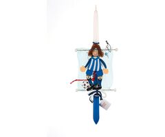 Λαμπάδα Ποδοσφαιριστής Ξύλινος-Μπλε (98.29.5133)