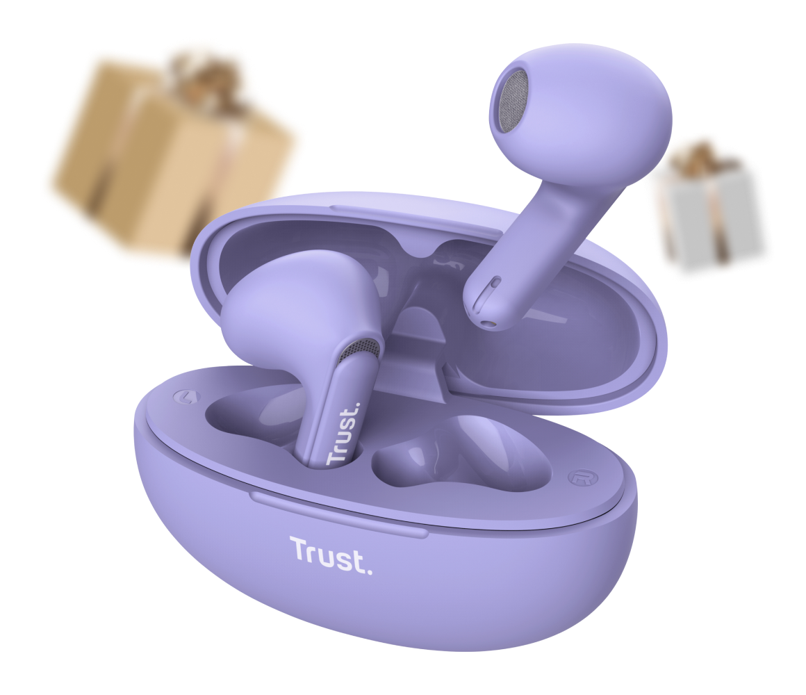 НАВУШНИКИ TWS TRUST YAVI EARPHONES PURPLE (25299_TRUST)