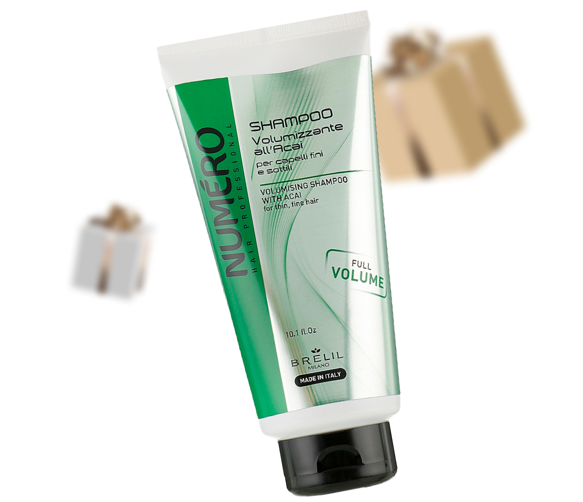 ШАМПУНЬ ДЛЯ ДОДАННЯ ВОЛОССЮ ОБ'ЄМУ BRELIL NUMERO З ЕКСТРАКТОМ АСАЇ 300МЛ