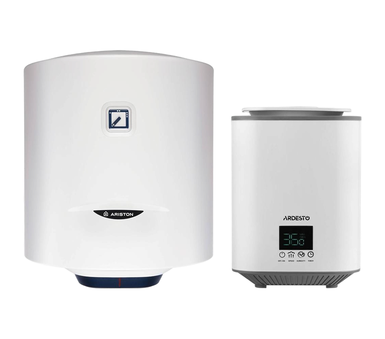 Комплект Бойлер Ariston BLU1 R 50 V 1.5 К PL DRY + Зволожувач повітря ARDESTO USH-H-26W