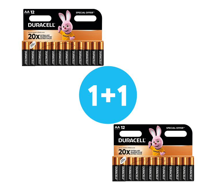 Лужні батарейки Duracell Basic AA 12 шт