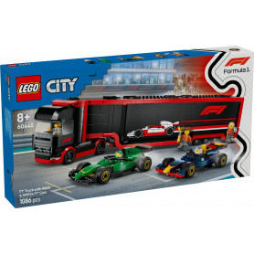 Image of Lego City F1 Truck With Rb20 & Amr24 F1 Cars 60445