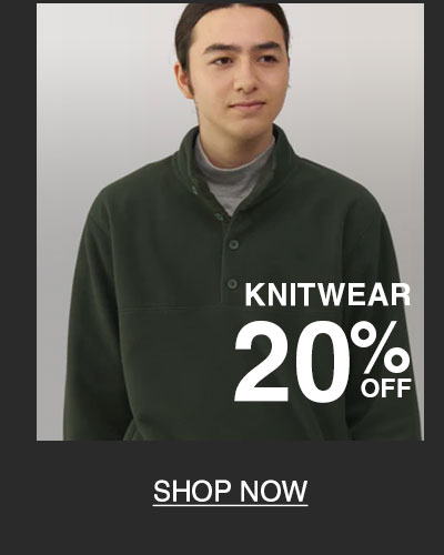 Shop 20% Off Knitwear!