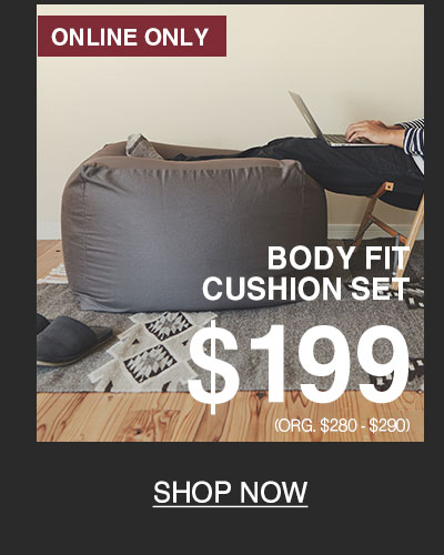 Shop $199 Body Fit Cushion Set Online Only!