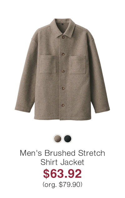 Shop Men's Brushed Stretch Shirt Jacket