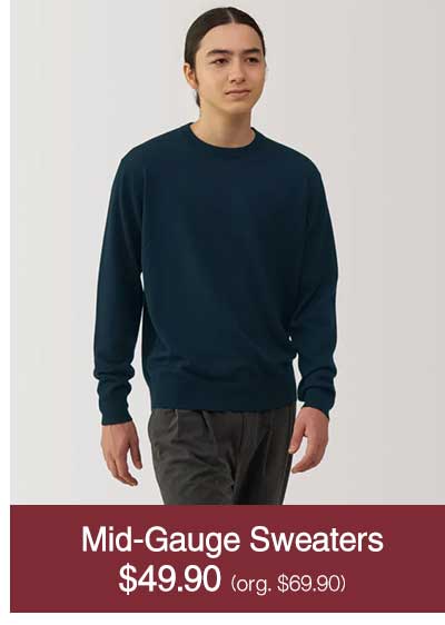 Shop $49.90 Mid-Gauge Sweaters