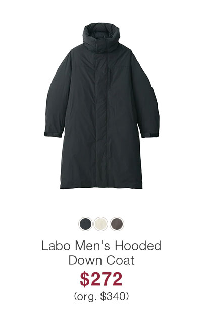 Shop Labo Men's Hooded Down Coat