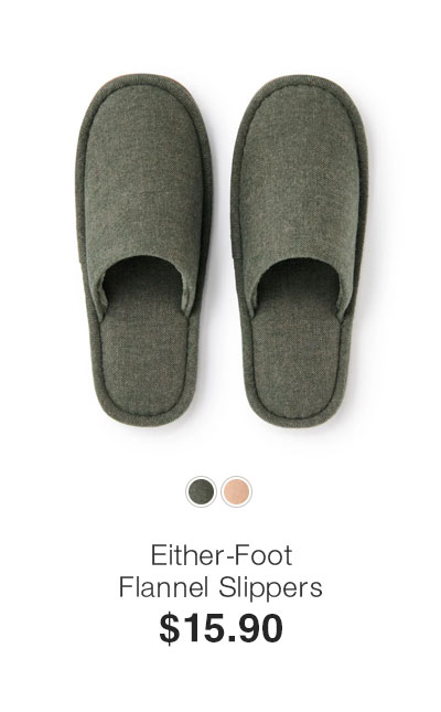 Shop Either-Foot Flannel Slippers