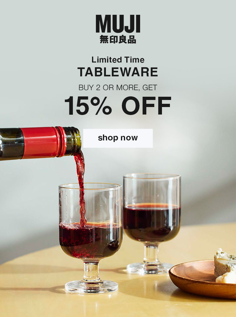 Shop 15% Off Tableware When You Buy 2 or More!