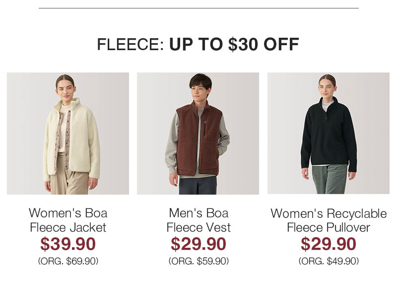 Shop Up to $30 Off Fleece