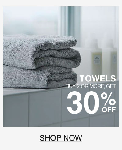 Shop 30% Off Towels